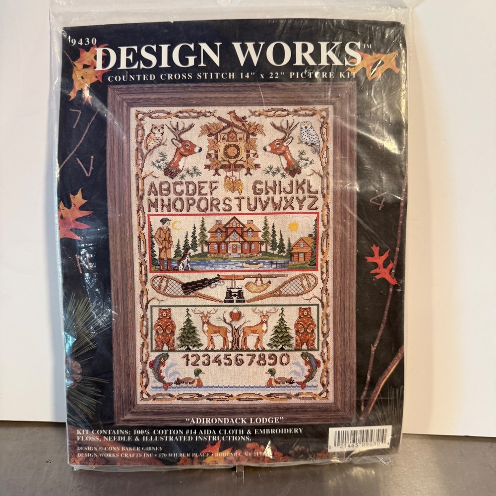 Design Works Adirondack Lodge Sampler Counted Cross Stitch Kit #9430 New